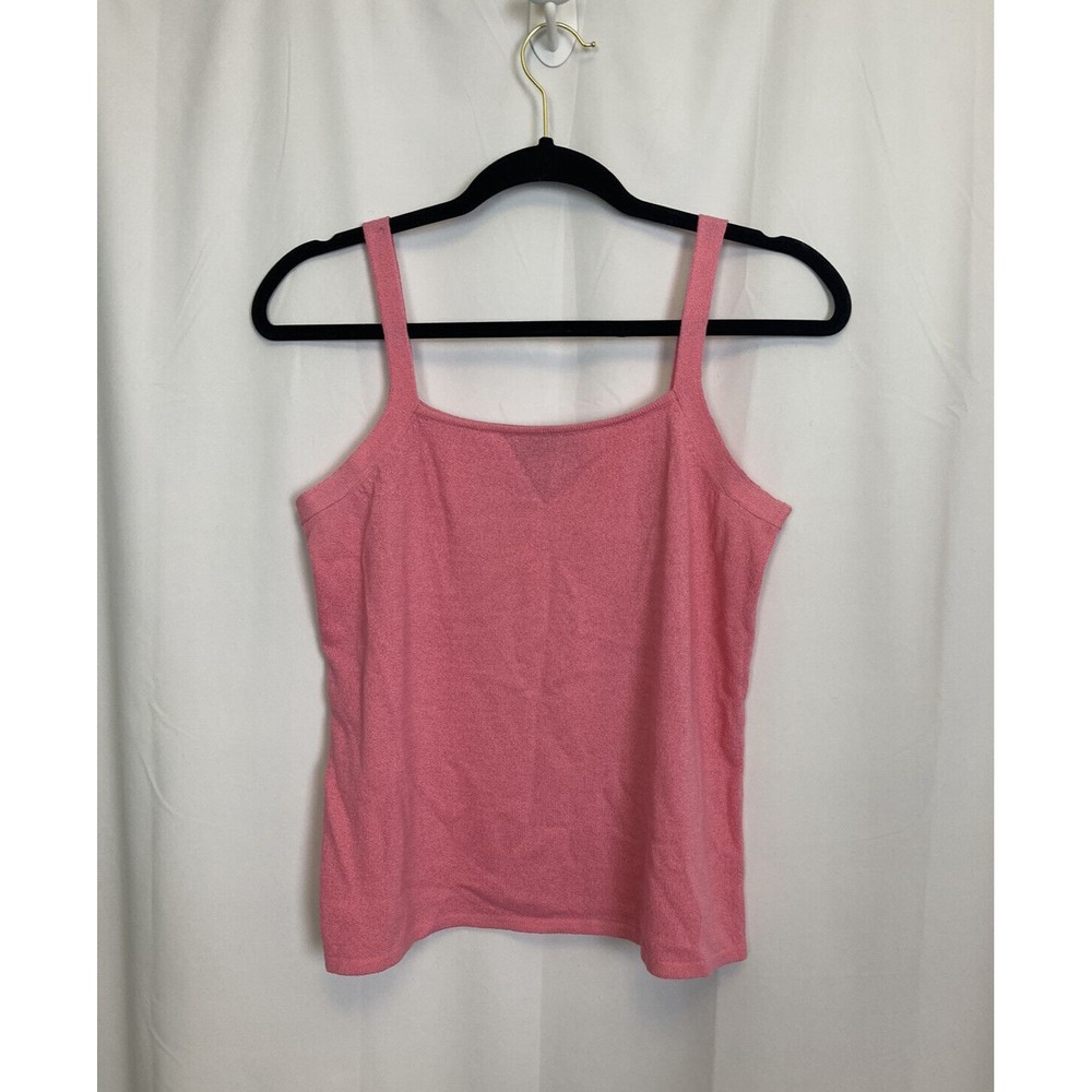 COPY - Curio Anthropologie Pink Stretch Knit Tank Top Women’s Size Medium Squar…